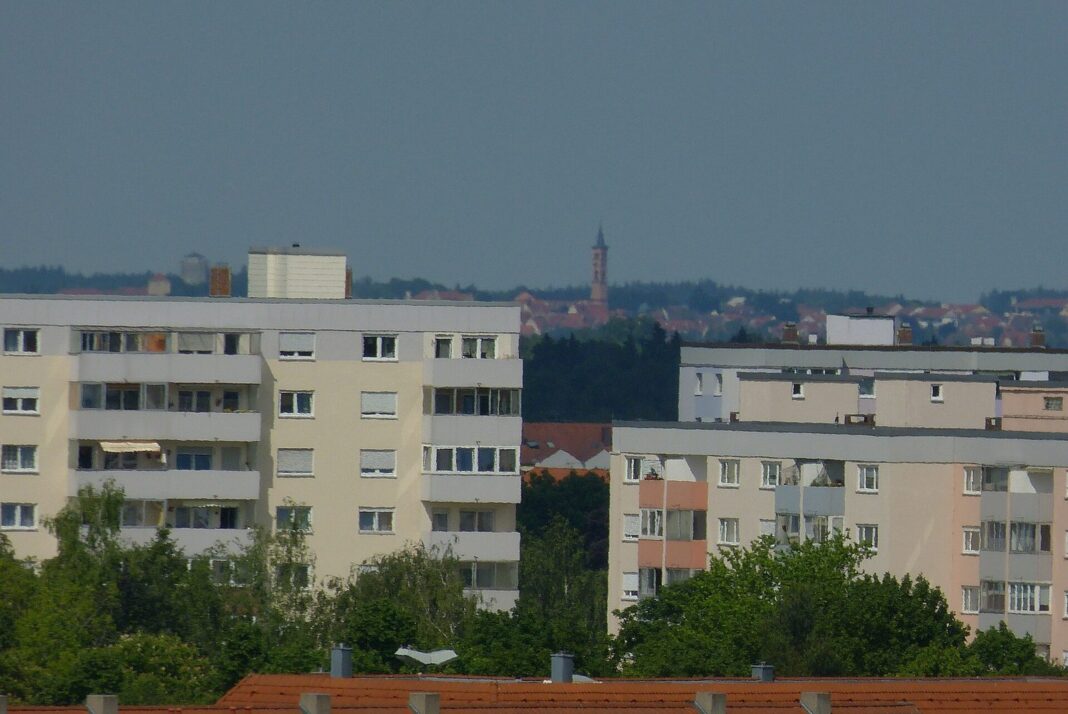 Königsbrunn Blick von der Ulrichshöhe bis Friedberg